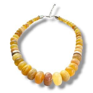 Jay King Mine Finds Amber Station Sterling Silver 925 Necklace New 18"